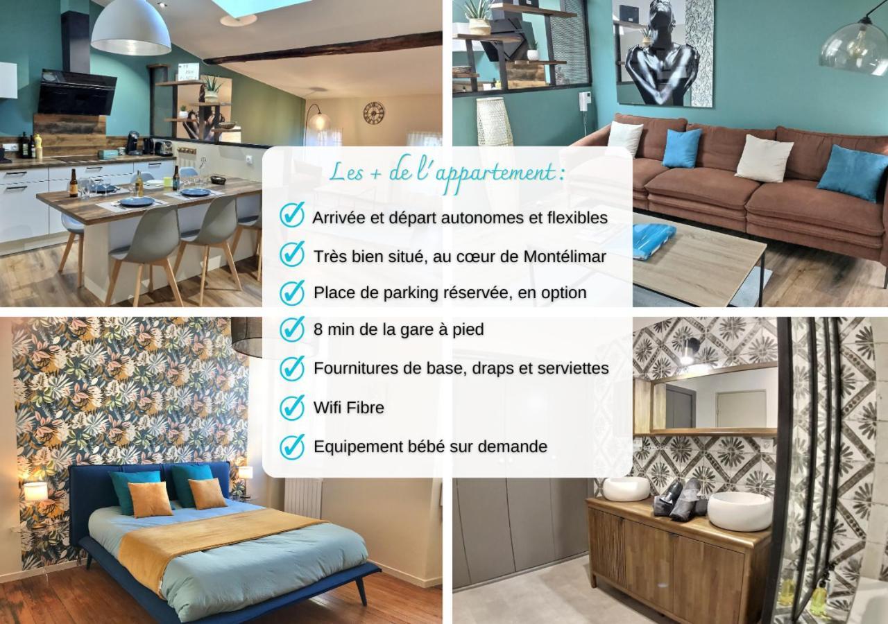 Myzenplace - Duplex 100M2 Cosy, Atypique, Situation Ideale, Parking Montélimar Exterior foto